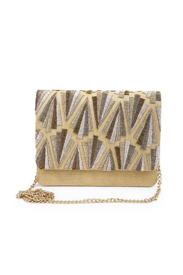 All shades of gold clutch
