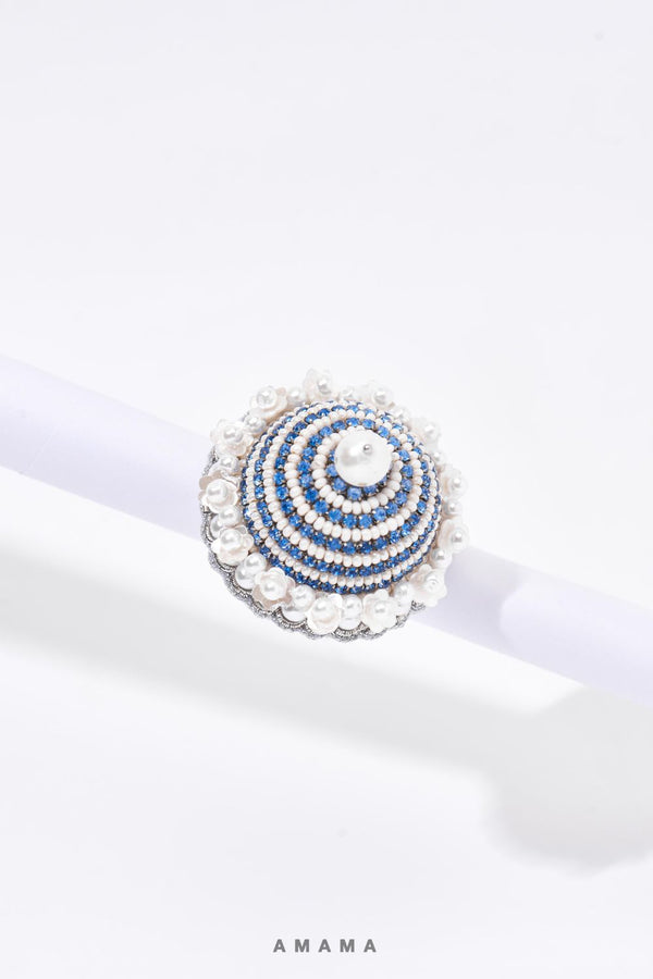 Trellis Dome Ring In Pearls