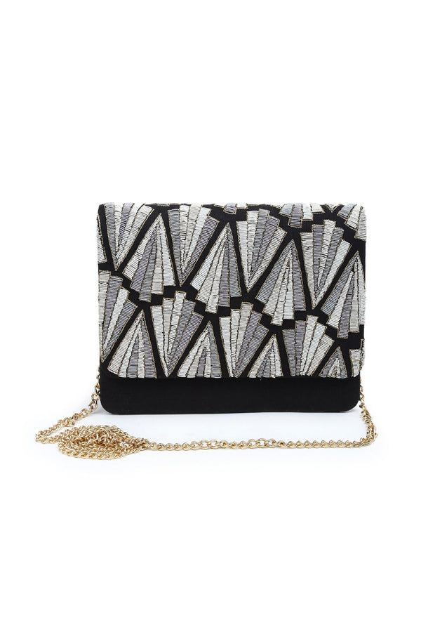 50 shades of silver clutch