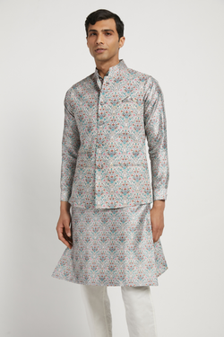 MENS KURTA W BUNDI W. CHURIDAR SET