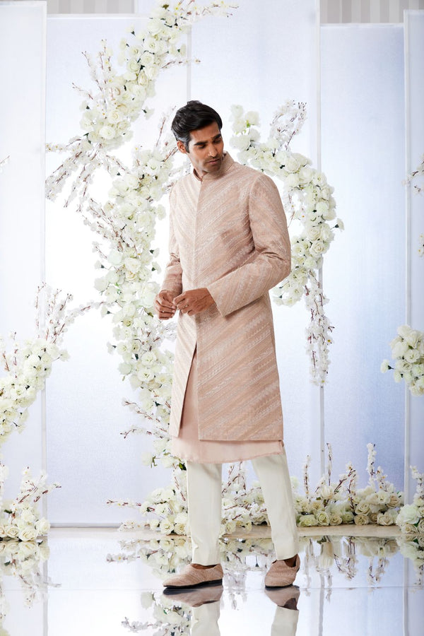 Nude Kiran Dori Sherwani Set