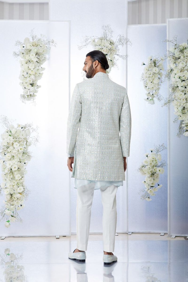 Powder Blue Sherwani Set