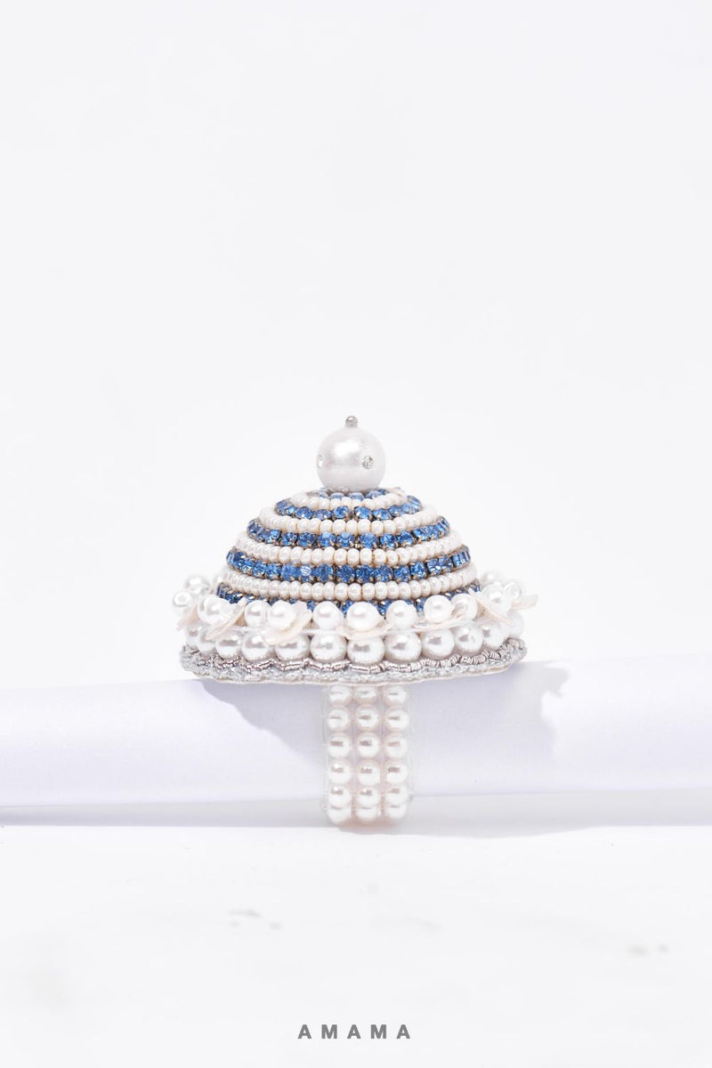 Trellis Dome Ring In Pearls
