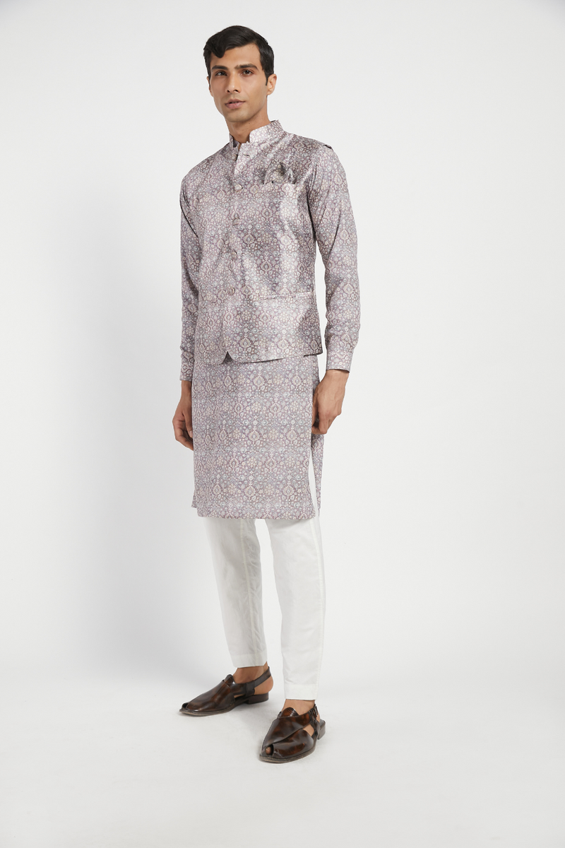 MENS KURTA W BUNDI W. CHURIDAR SET