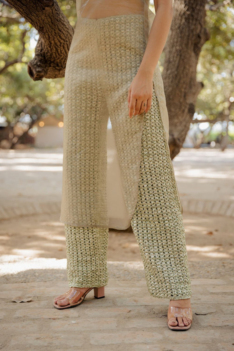 Light Olive Mesh Pant Set