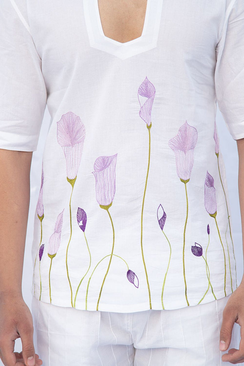 PURPLE CALLA LILY  LINE SHIRT