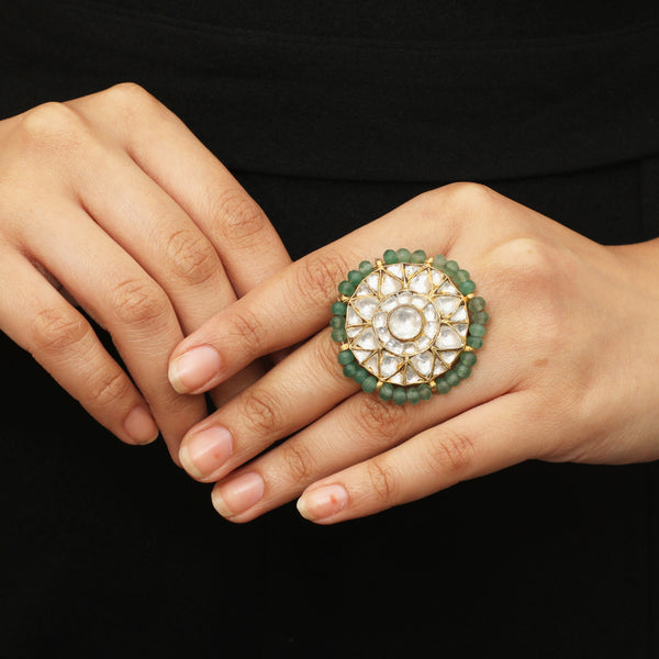 SEA GREEN WHITE RING