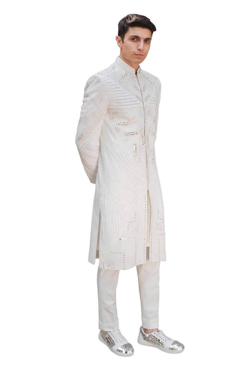 REFLEX SHERWANI IVORY