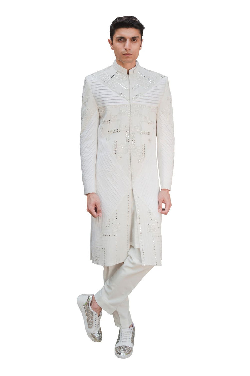 REFLEX SHERWANI IVORY