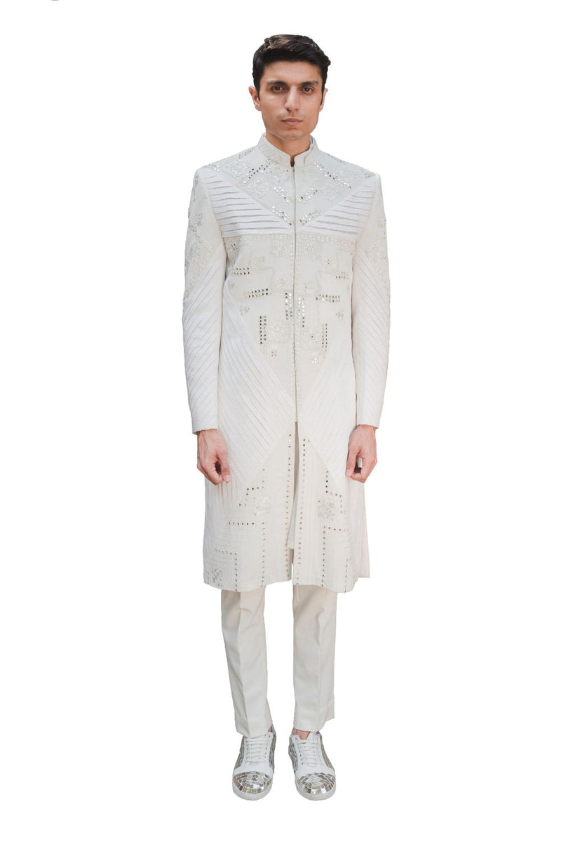 REFLEX SHERWANI IVORY