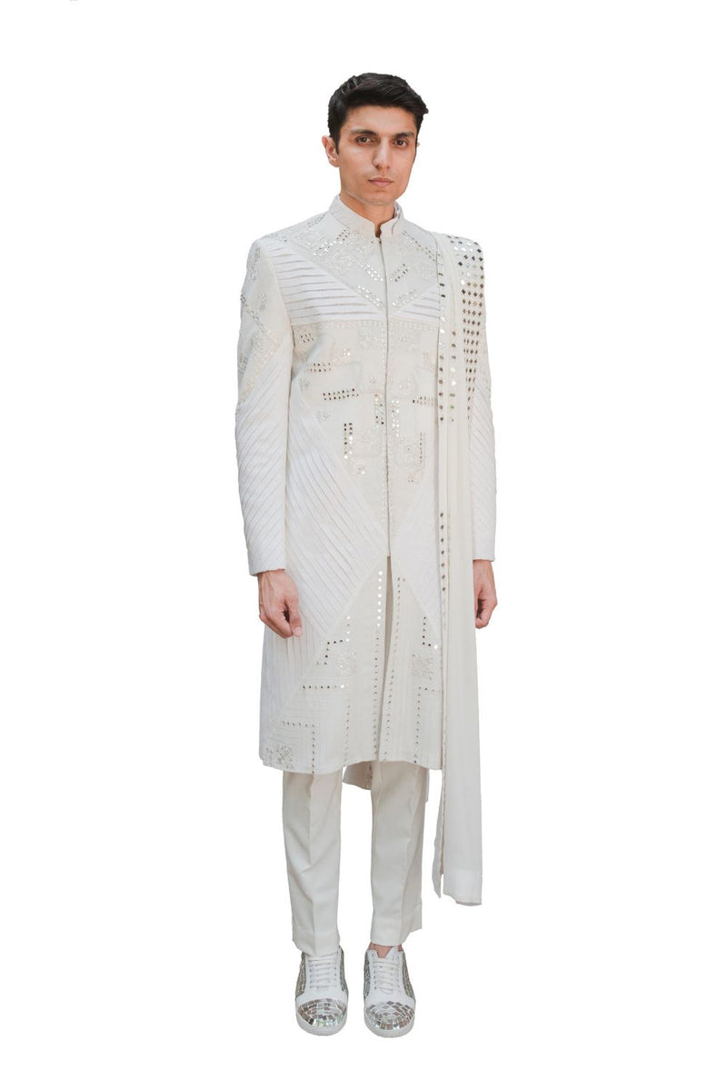 REFLEX SHERWANI IVORY