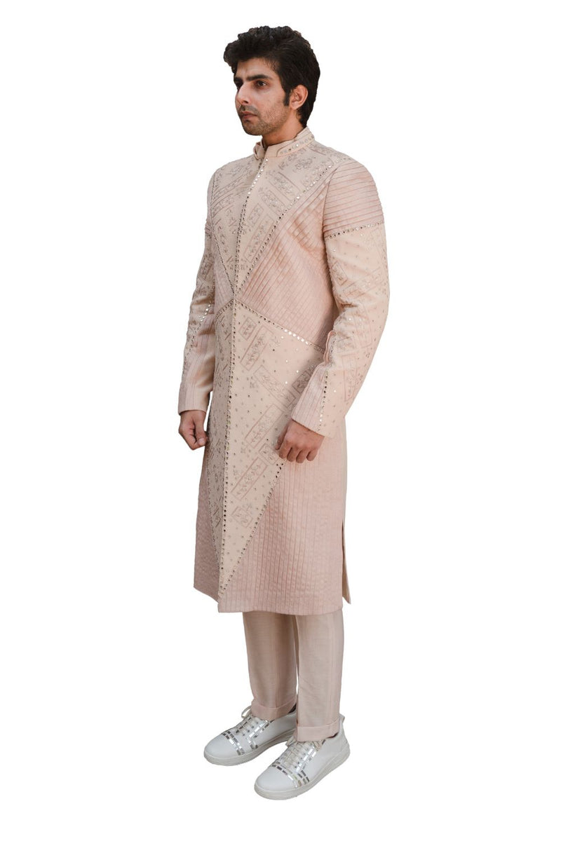 REFLEX SHERWANI LIGHT ROSE RUST