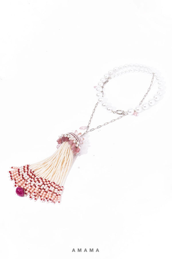 Trellis Tassel Necklace