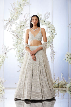 Grey Pearl Lehenga Set