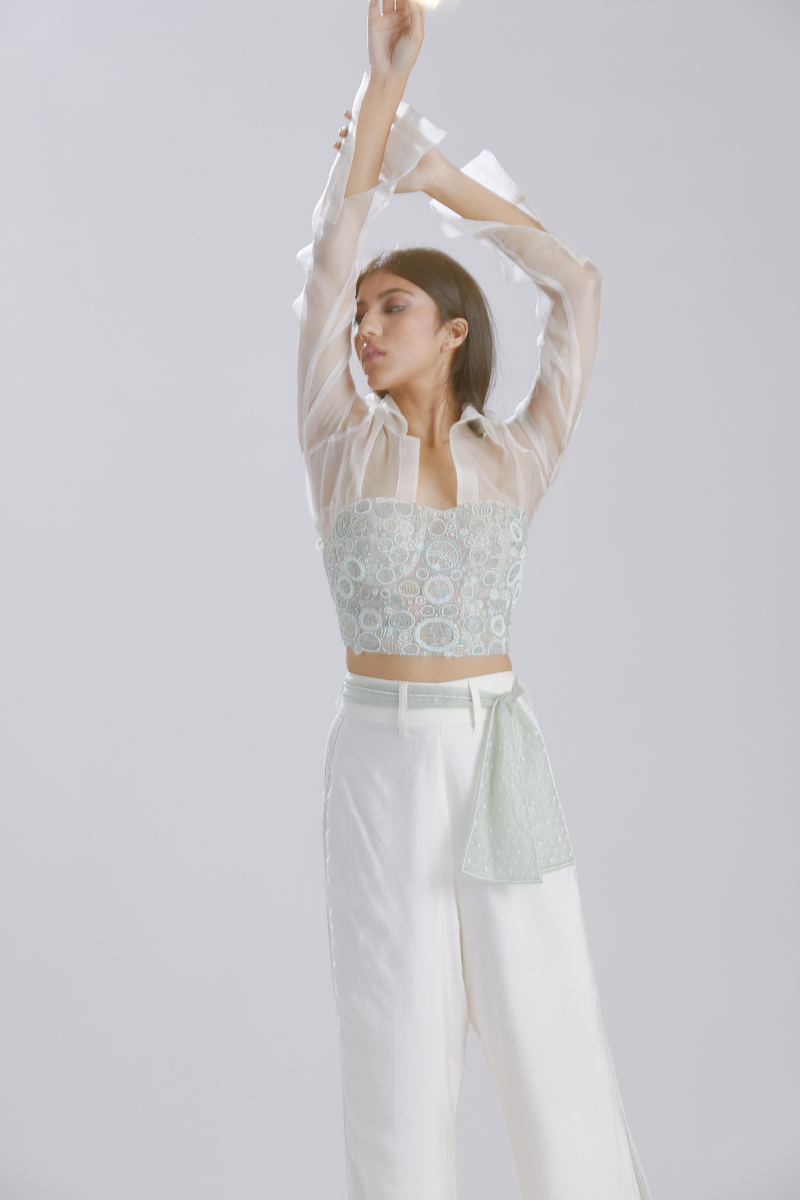 Noor Celadon Vrit Corset with Pants