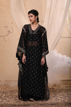 Black Embroidered Kaftan