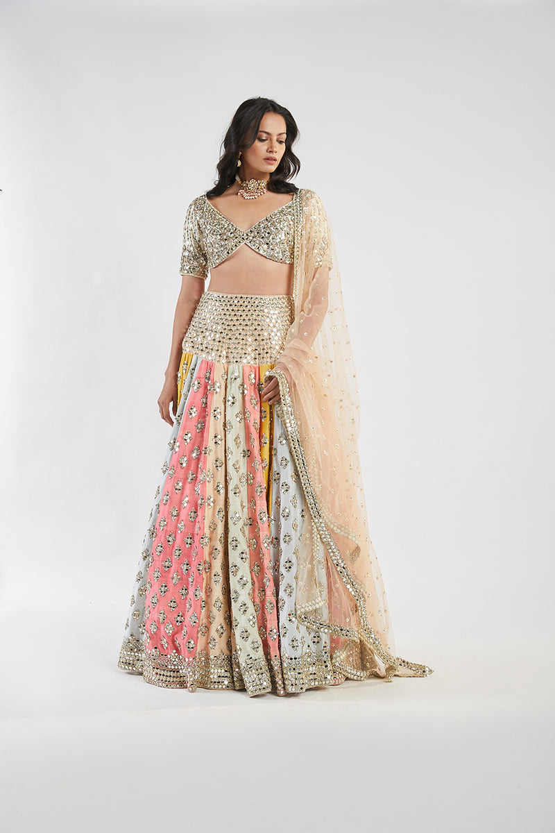 Multicolored Lehenga Set