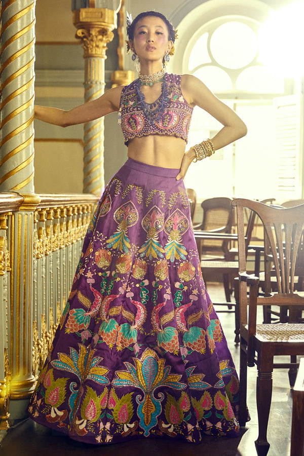 Purple Lehenga Set