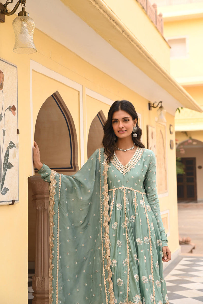 Tareefan Anarkali Kurta With Tareefan Pants