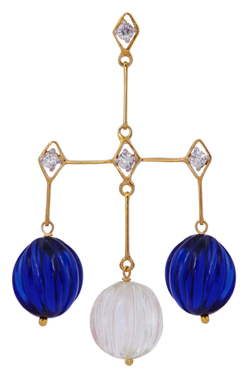 Blue Melon Earrings