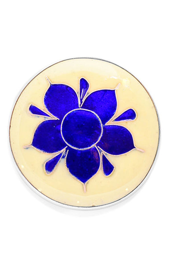 Blue Mughal Flower Buttons