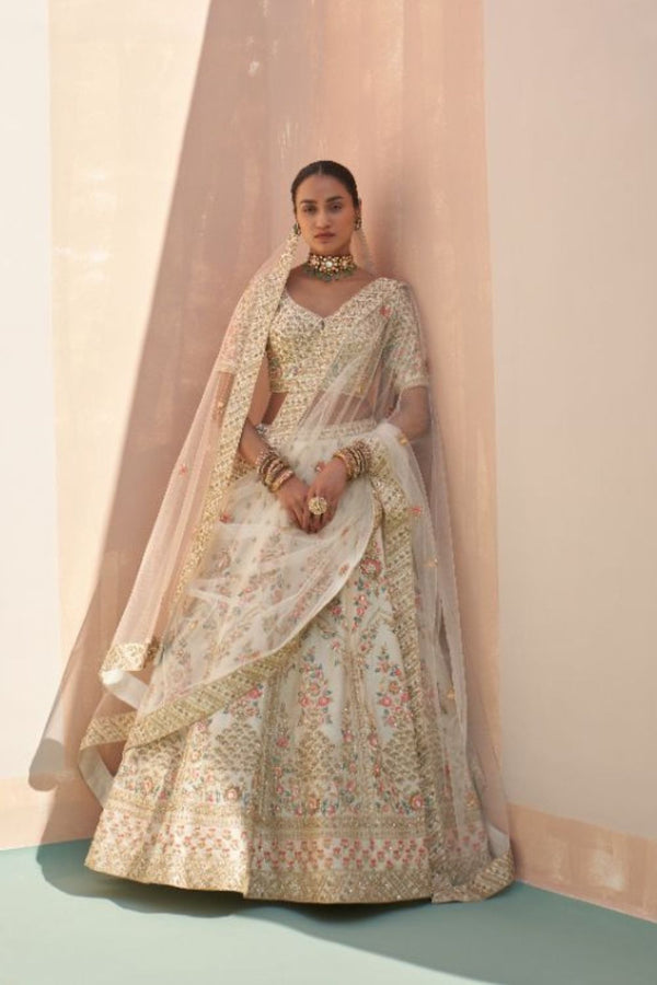 Ivory Double Dupatta Lehenga Set