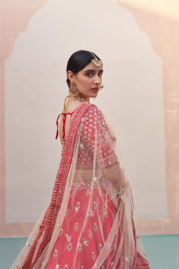 Red Double Dupatta Lehenga Set