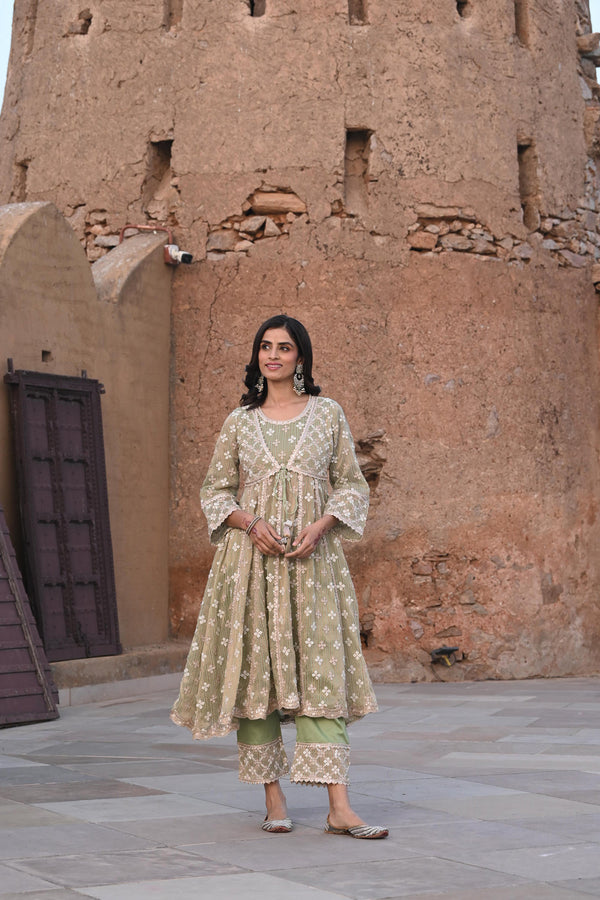 Bhumbro Anarkali With Bhumbro Pants