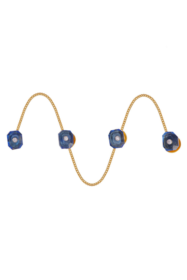 Blue Hydro Quartz Kurta Buttons