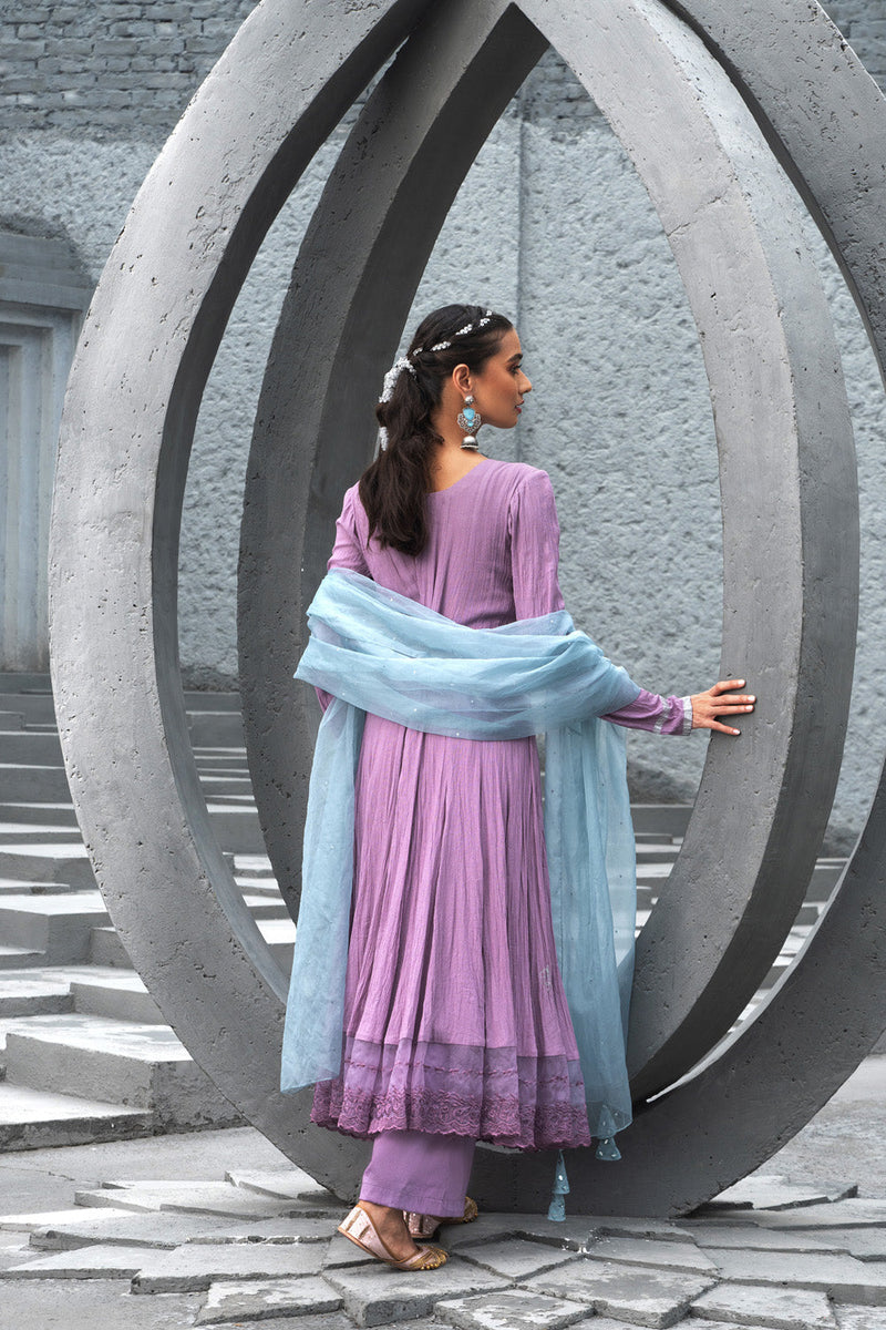 Lavender Anarkali