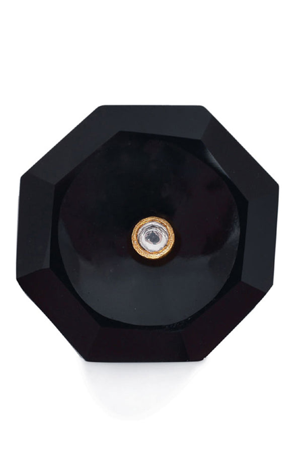 Concave Black Onyx Buttons