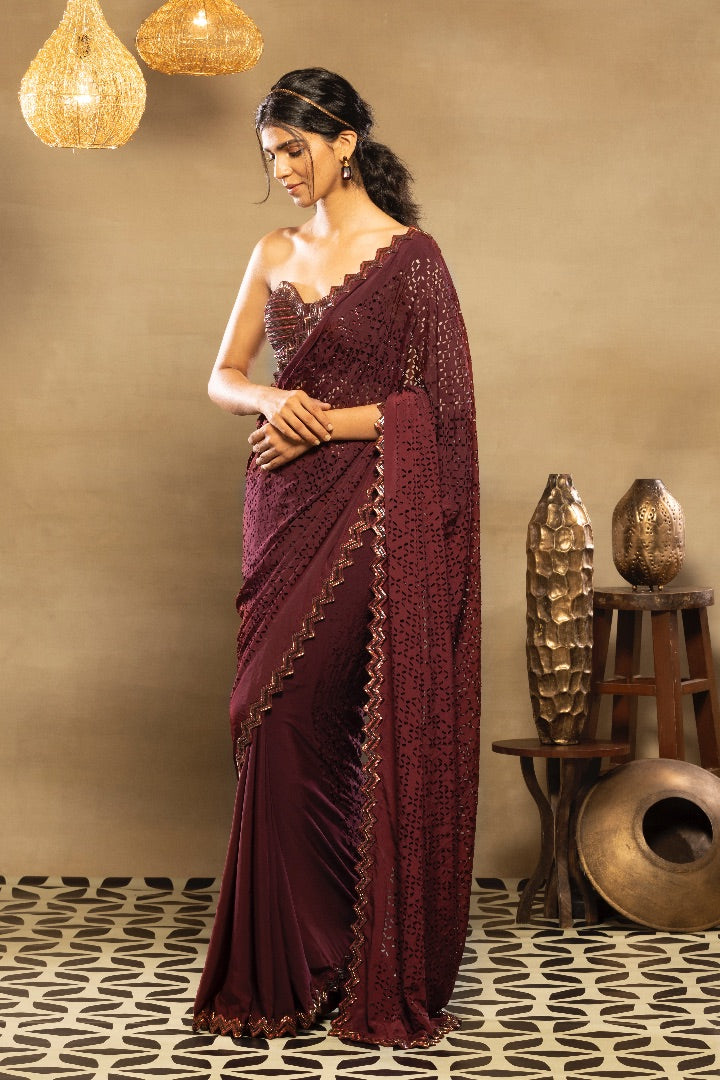 INARA CUTWORK SAREE SET