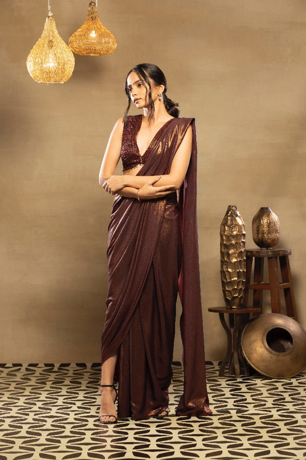 ALIA DRAPED SAREE SET