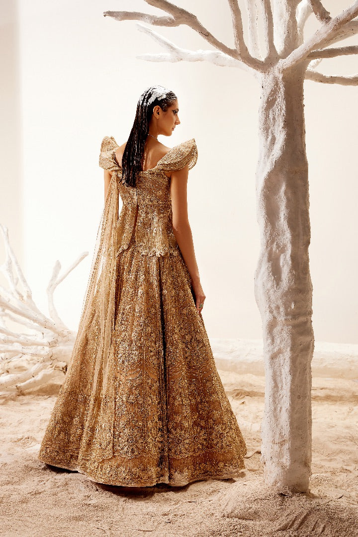 Metallic Floral Lehenga