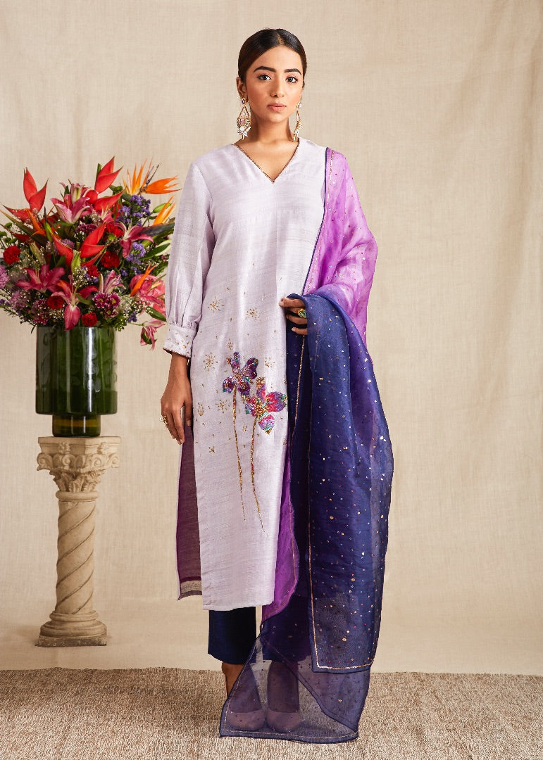 DRESS WITH DUPATTA, PANTS AND MASK
