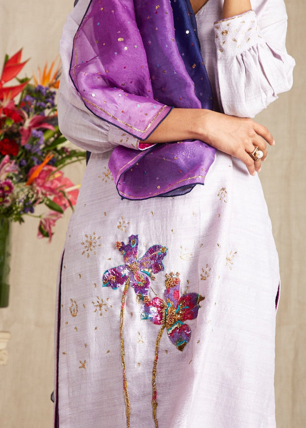 DRESS WITH DUPATTA, PANTS AND MASK