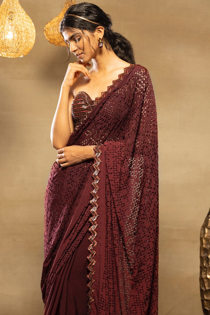 INARA CUTWORK SAREE SET