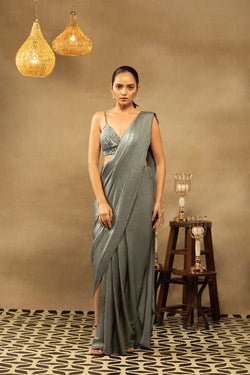 YARA DRAPED SAREE SET