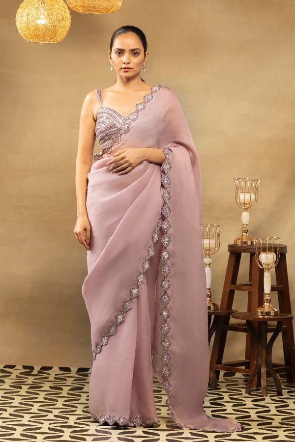 SAHAR ORGANZA SAREE SET