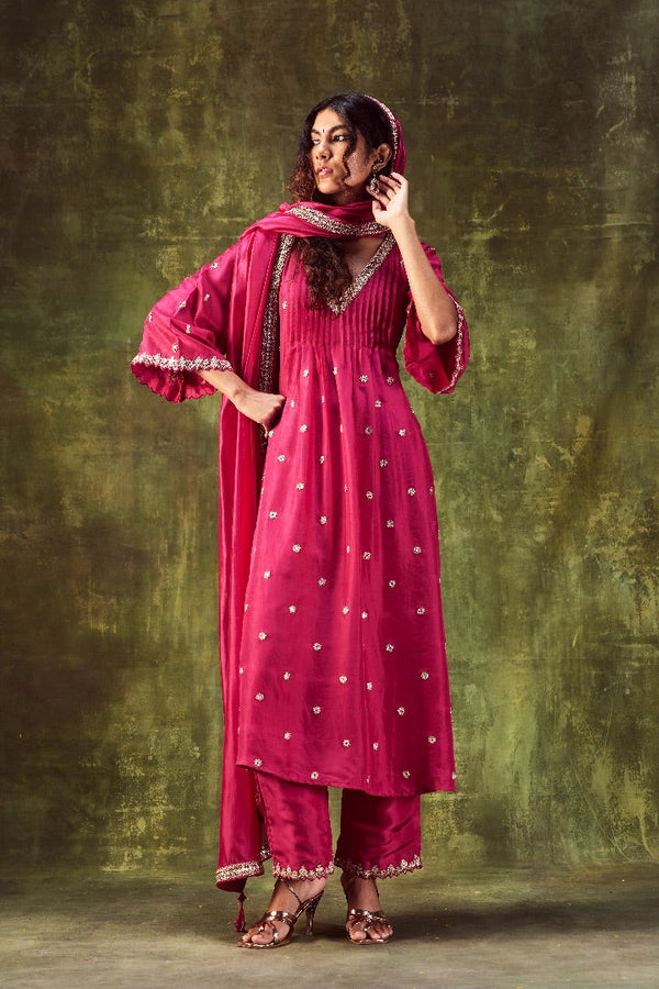 Rani Pink Anarkali Set