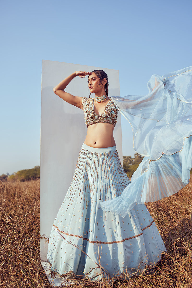 Aqua Blue Lehenga