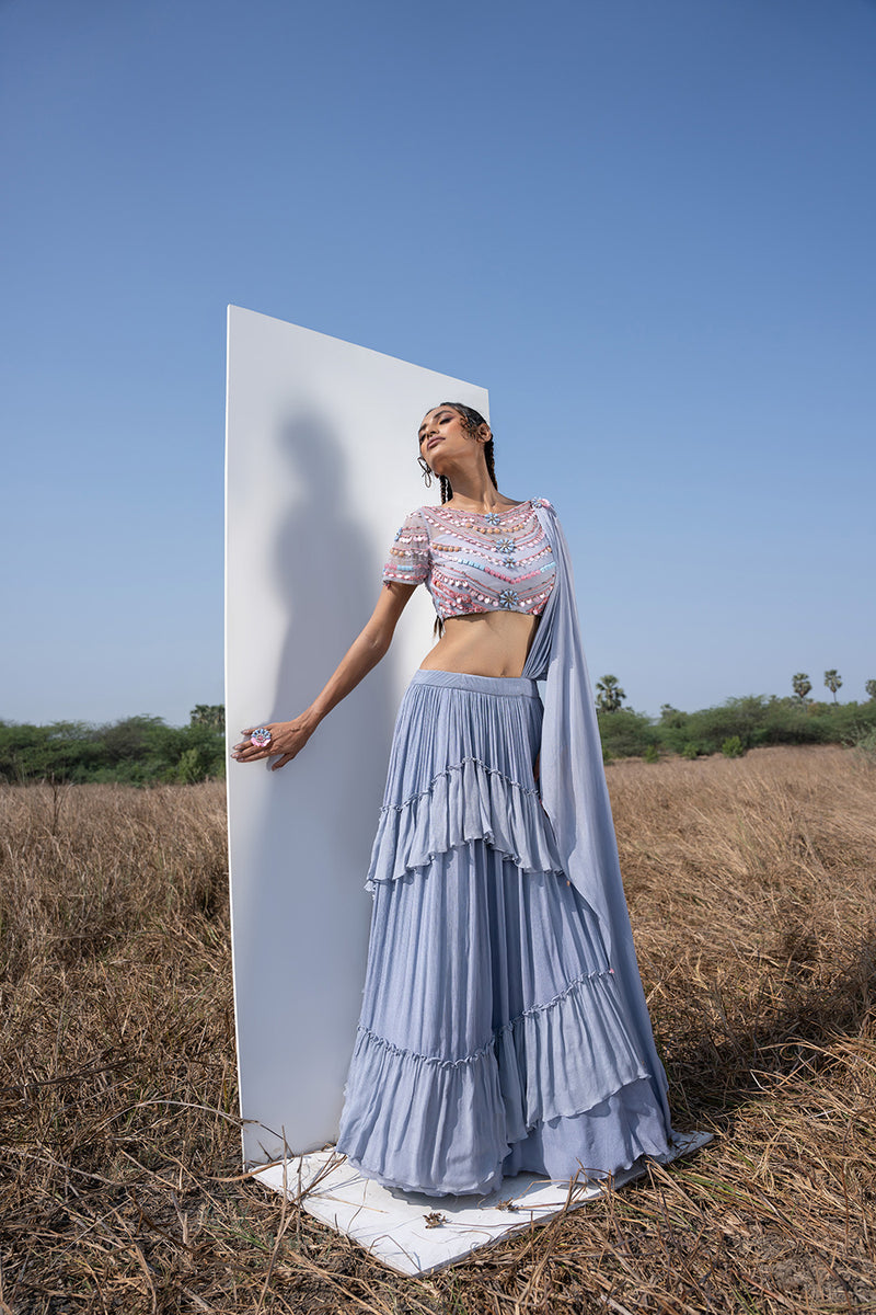 Ice Blue Lehenga