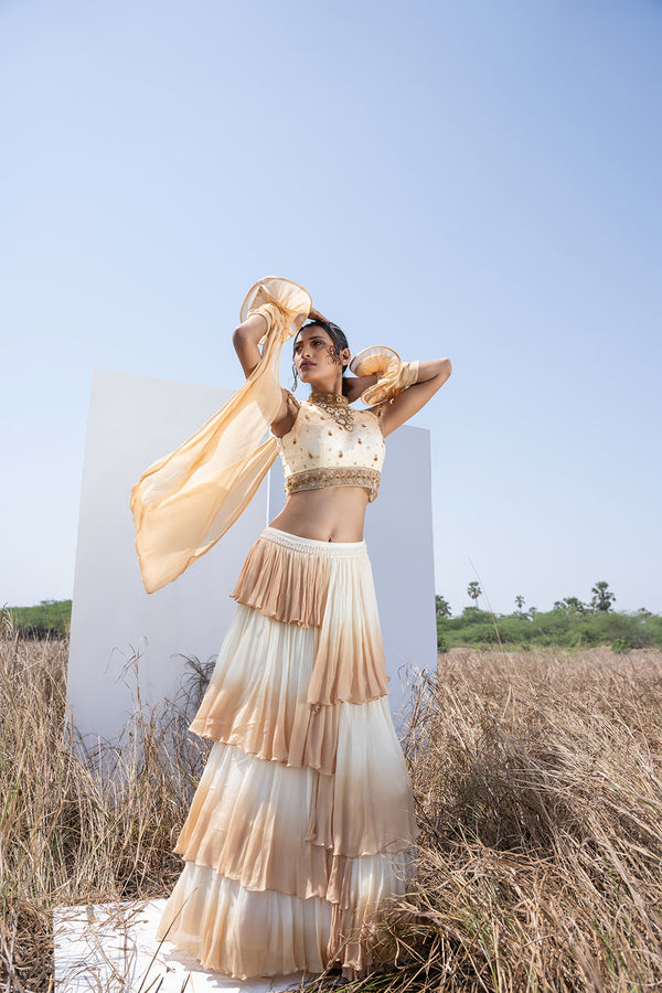 Beige Lehenga