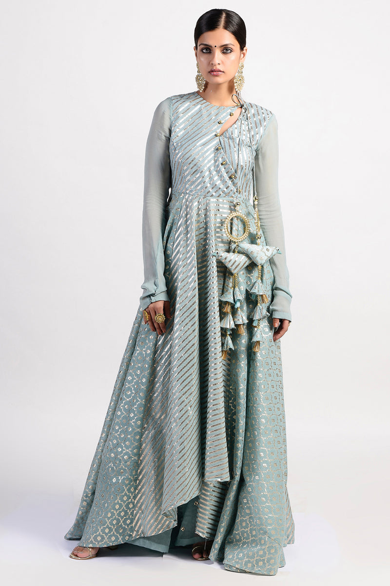 Sage Green Anarkali Set