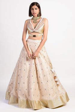 Ivory Lehenga Set