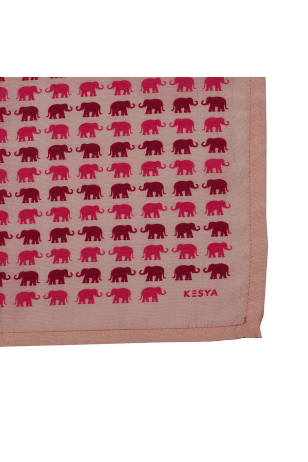 Dual Pink Elephant Pocket Square