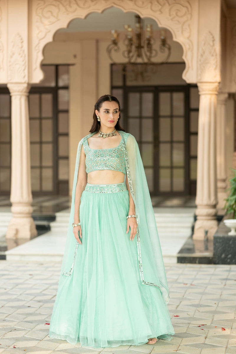 Aqua Bue Lehenga Set