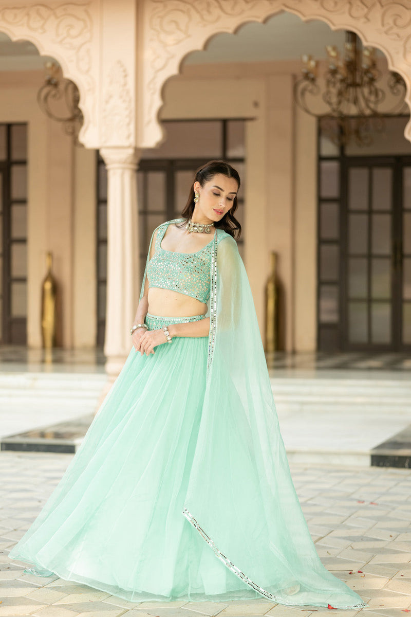 Aqua Bue Lehenga Set