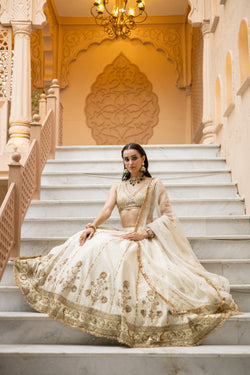 Off White Lehenga Set