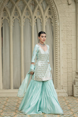 Baby Blue Sharara Set